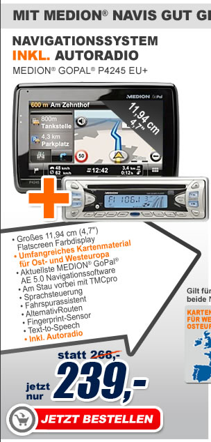 MEDION&reg; GOPAL&reg; P4245 EU+ INKL. AUTORADIO