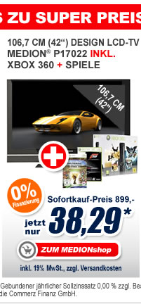 MEDION® P17022 und XBOX 360 als Bundle
