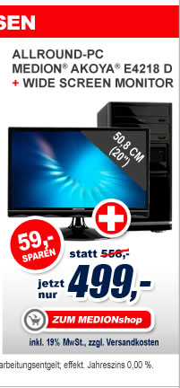 MEDION® AKOYA® und Monitor als Bundle